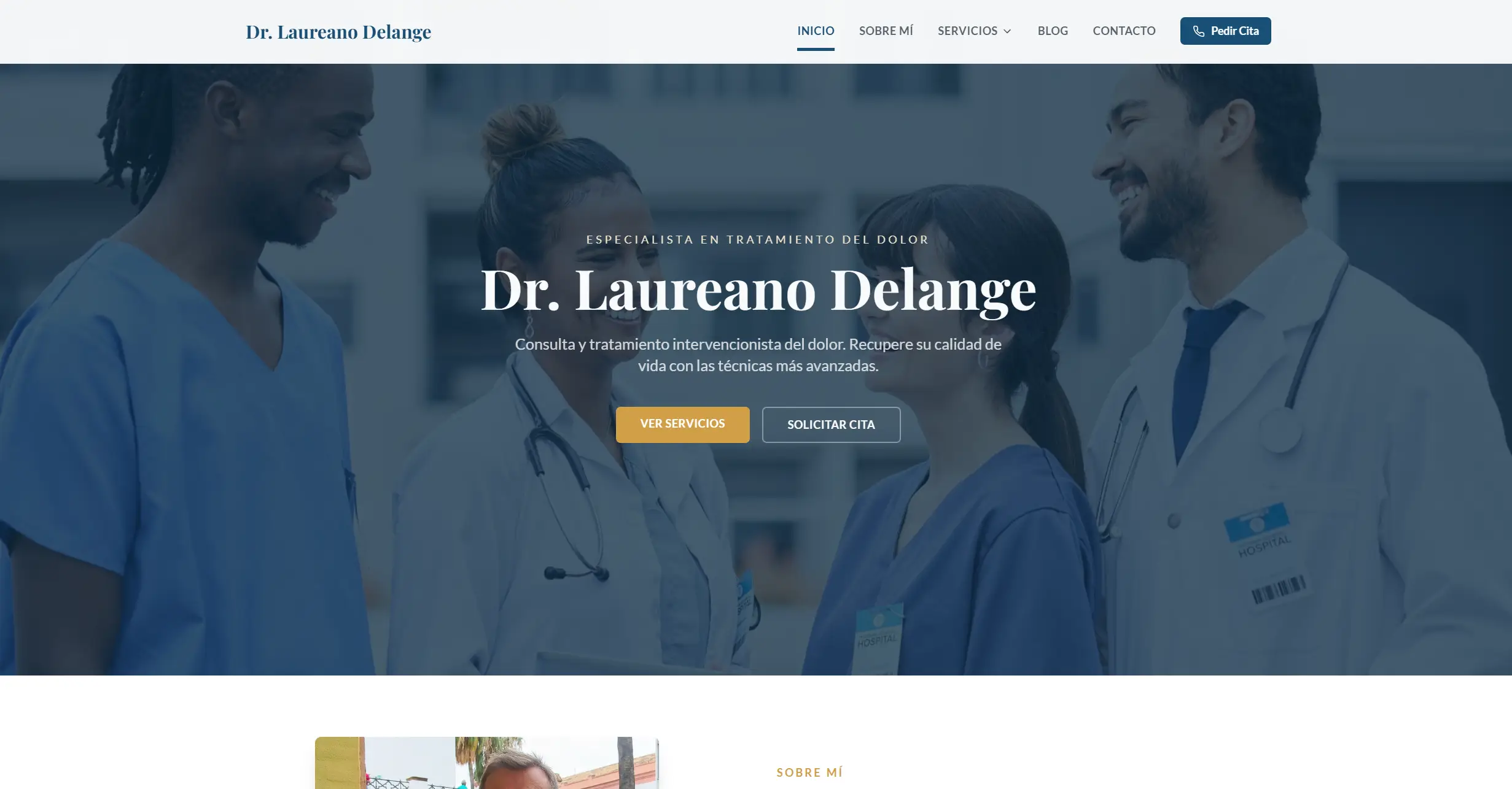 Laureano landing page